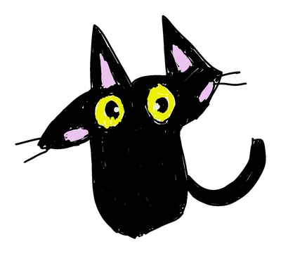 黄色い目の黒猫