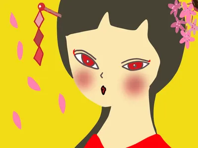 京都の女性（かんざし）
