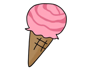 ストロベリー コーンアイス