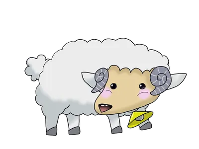 放牧ベルをつけた羊