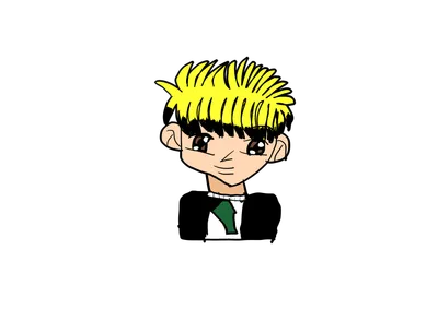 金髪の学生服の男の子