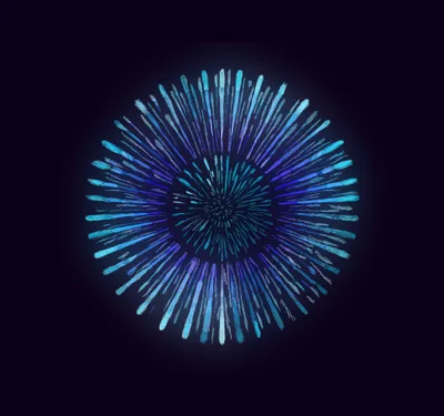 花火（青）