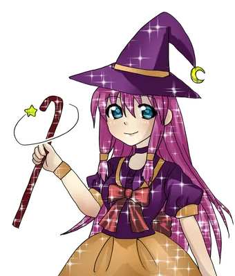 杖を持った紫の魔法少女