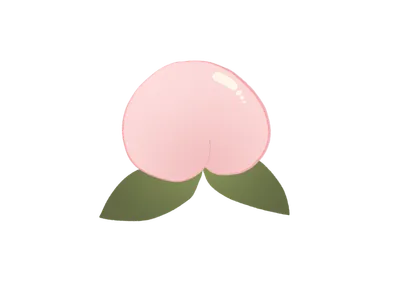 ピンク色の桃