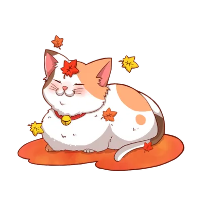 猫ともみじ