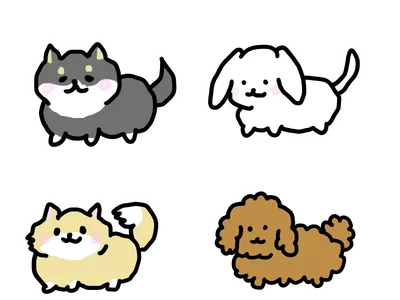 いろいろな犬（4匹）