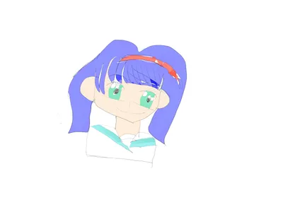青い髪の女の子