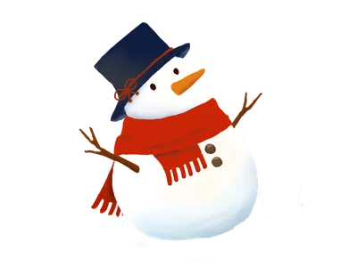 雪だるま（赤マフラー）