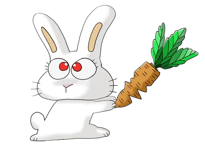 ニンジンを持ったウサギ