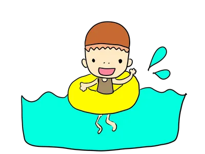 プールで遊ぶ子ども