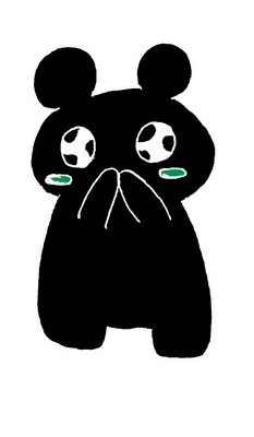 うるうる目の黒いハムスター