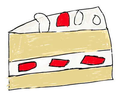 層状いちごケーキ