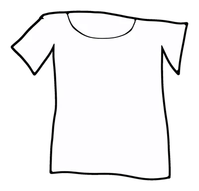白いTシャツ（線画）