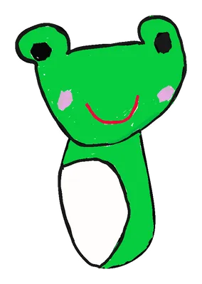 指輪をつけたカエル