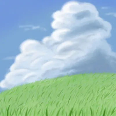 草原の入道雲