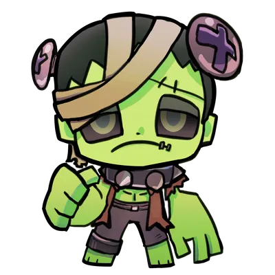 フランケンシュタイン風のゾンビ少年