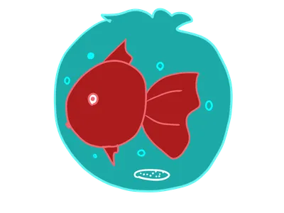 金魚鉢の金魚