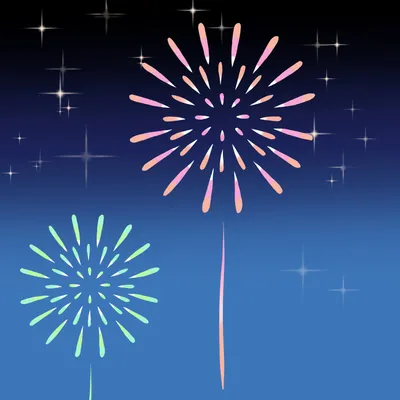 花火と星空