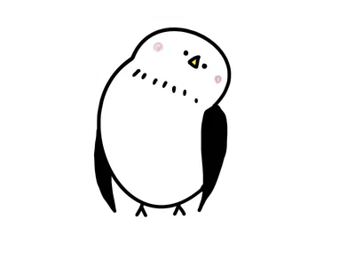 首を傾げるシマエナガ