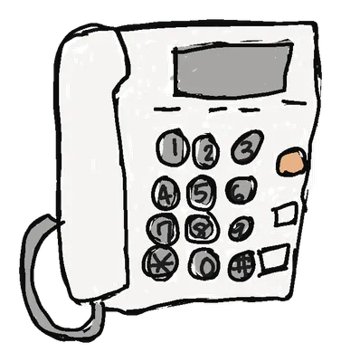 ボタン式の固定電話