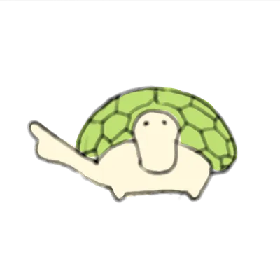 指さし亀（緑）