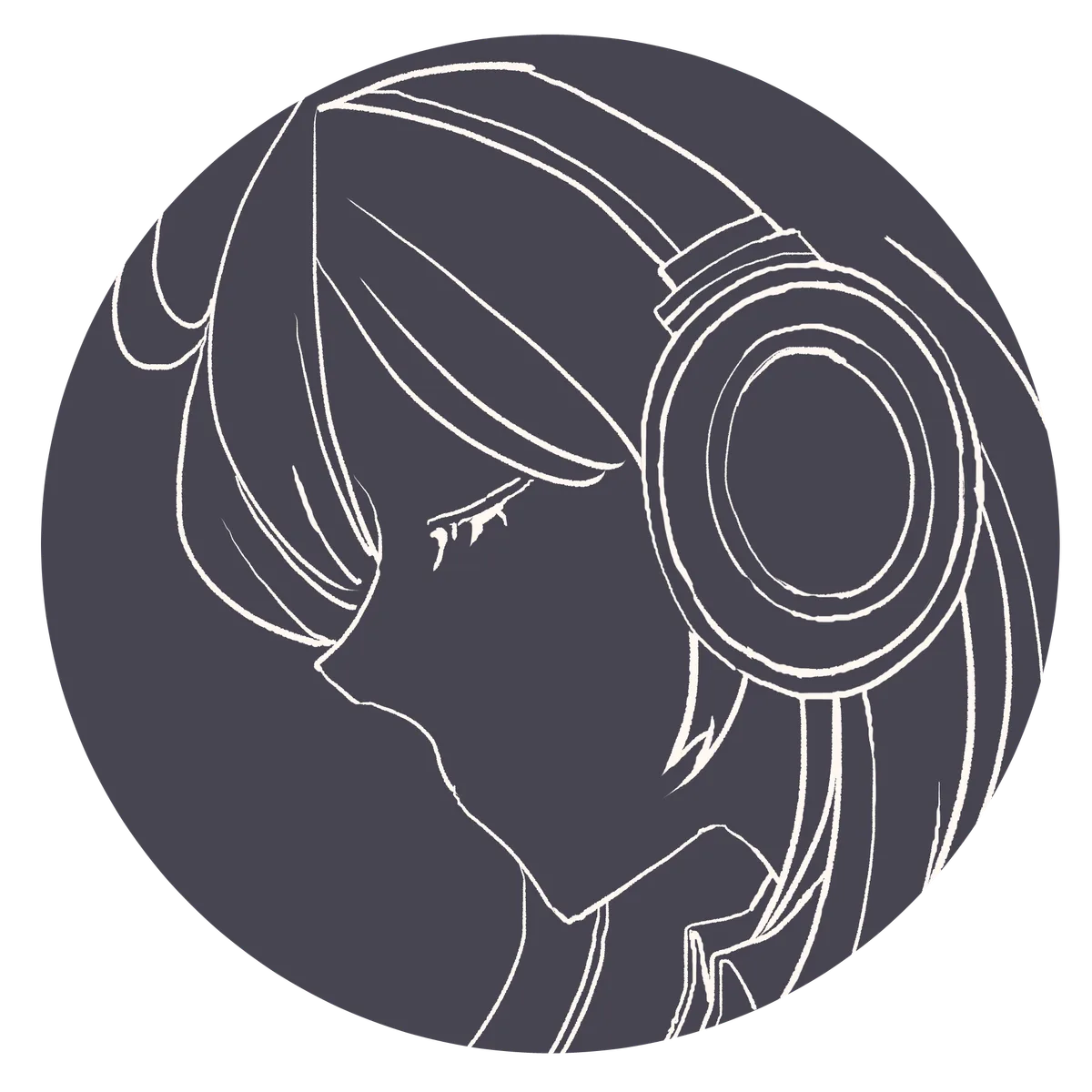 ヘッドフォンの女の子