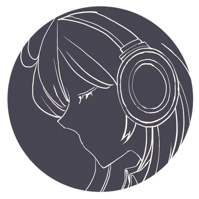 ヘッドフォンの女の子