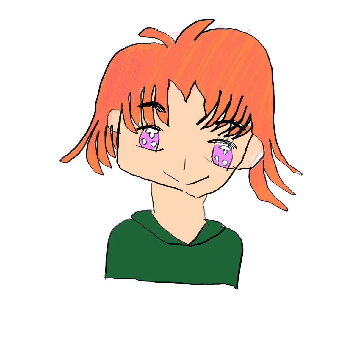 オレンジ色の髪の男の子