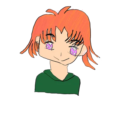 オレンジ色の髪の男の子