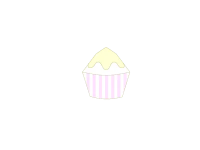 ストライプのカップのかき氷