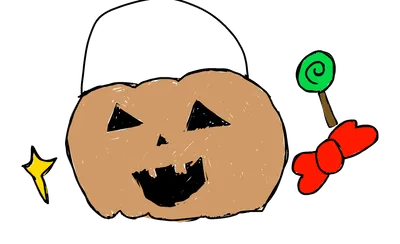 ハロウィンのかぼちゃお菓子入れ