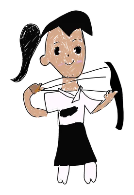 弓道をする女の子