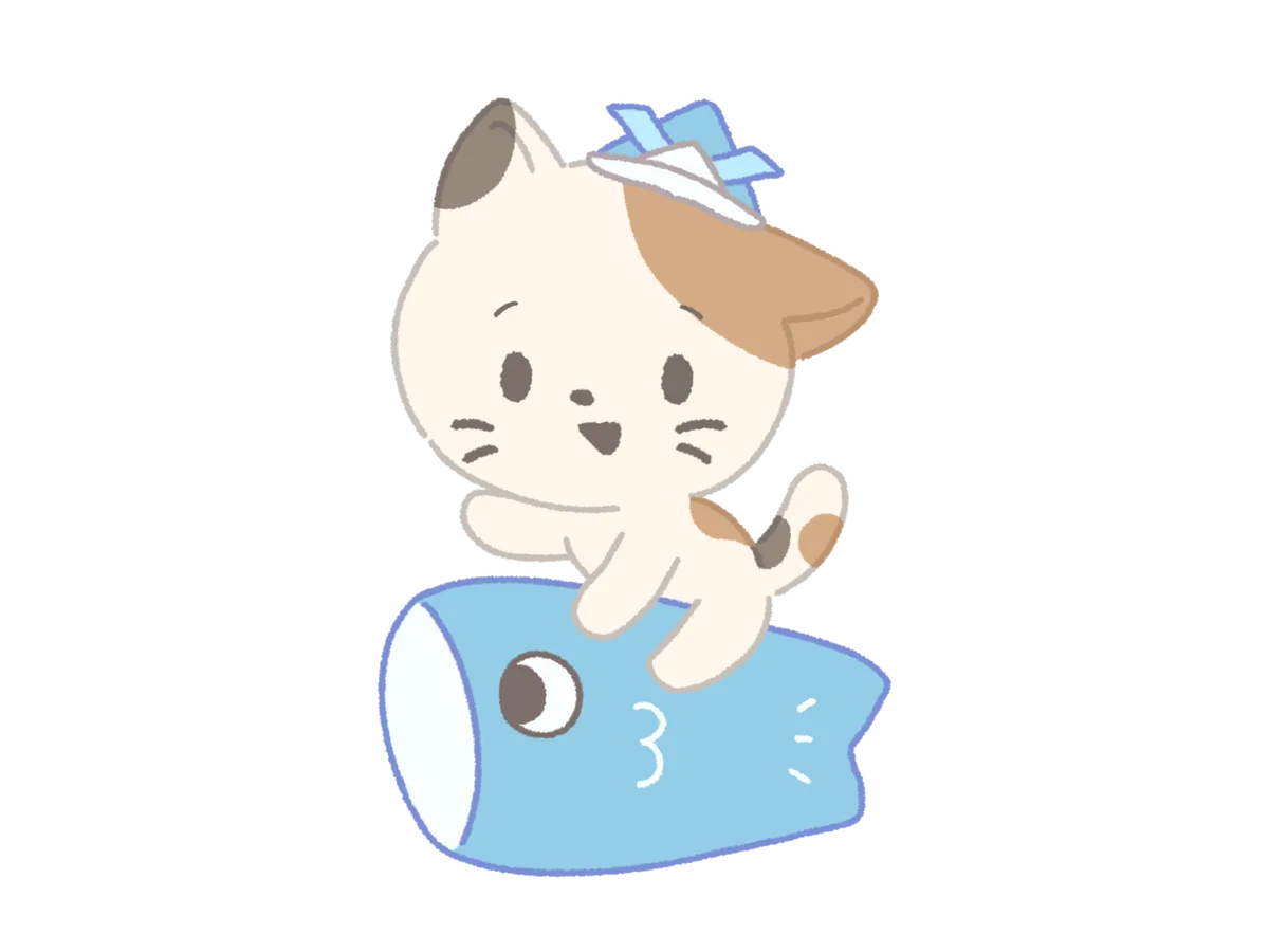 こどもの日の猫 三毛