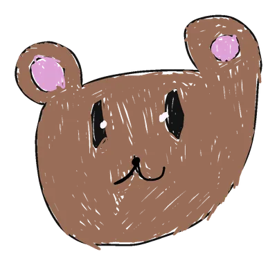 クマの顔（手描き）