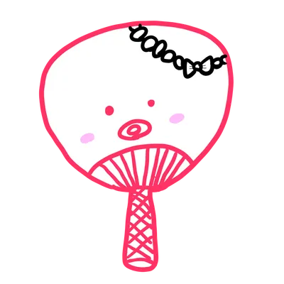 ピンクのうちわ