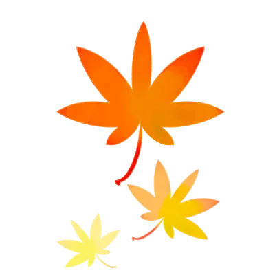 3枚のもみじ