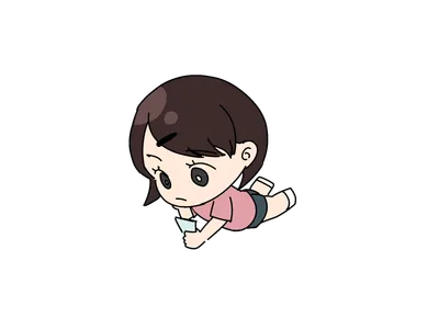 スマホをみる女の子