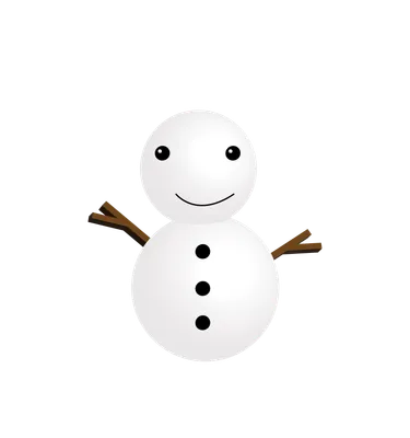 笑顔の雪だるま