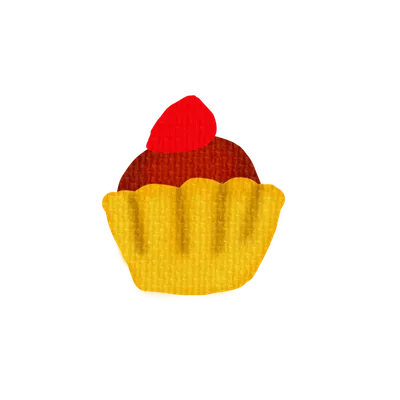 いちごのせチョコカップケーキ