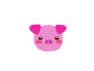 ピンク豚顔