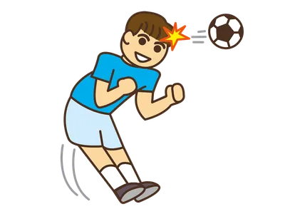 サッカー男子ヘディング
