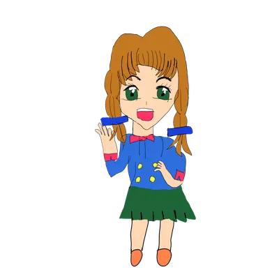 三つ編みの女の子