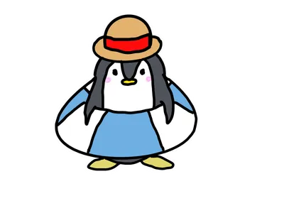 ペンギンと浮き輪