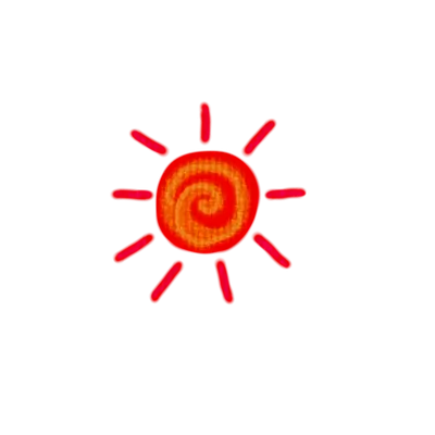 うずまき模様の太陽