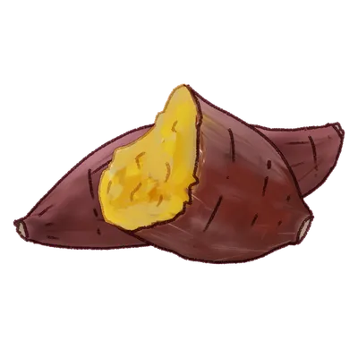 割れた焼き芋