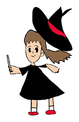 魔法の杖を持った魔女（魔法使い）