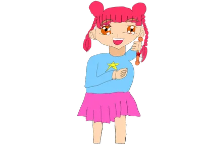 魔法のステッキ女の子