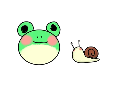 カエルとカタツムリ