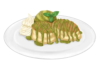 スフレパンケーキ抹茶