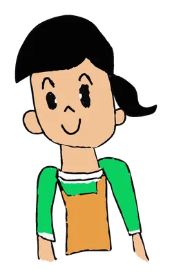 エプロン姿の女性